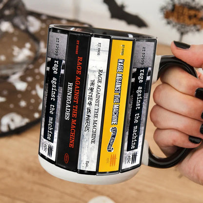 Rage Against The Machine Albums Cassette Collection Retro Accent Mug