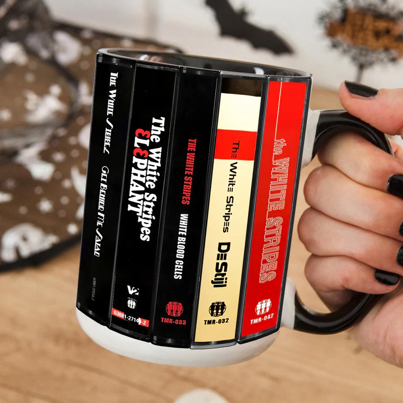 The White Stripes Albums Cassette Collection Retro Accent Mug