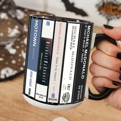 Michael McDonald Albums Cassette Collection Retro Accent Mug