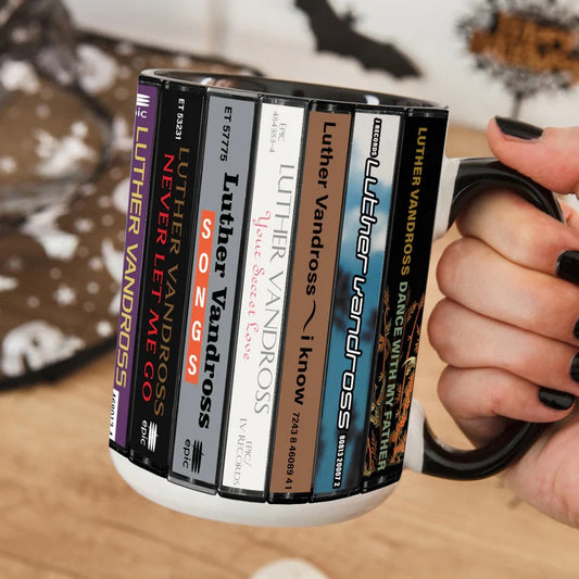 Sade Albums Cassette Collection Retro Accent Mug