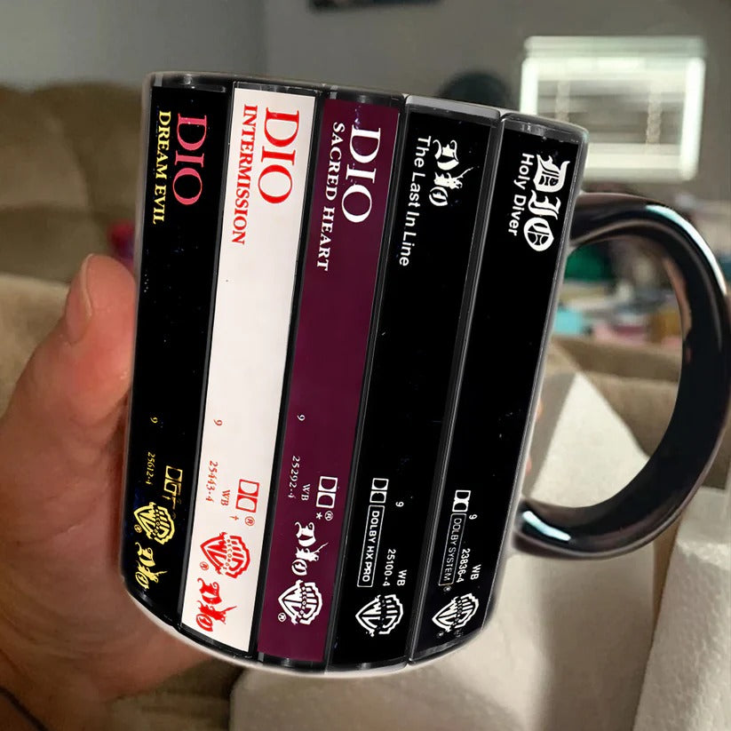 Dio Albums Cassette Collection Retro Accent Mug