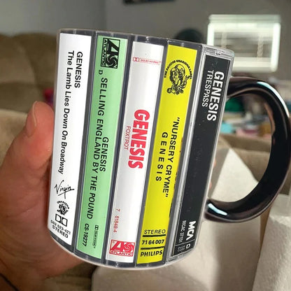 Genesis Albums Cassette Collection Retro Accent Mug