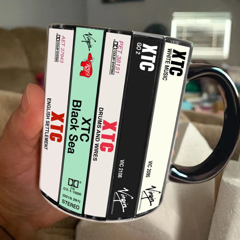 XTC Albums Cassette Collection Retro Accent Mug