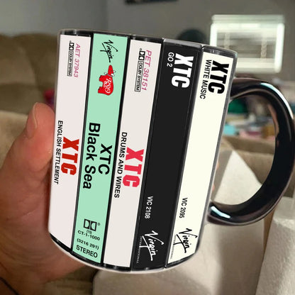 XTC Albums Cassette Collection Retro Accent Mug