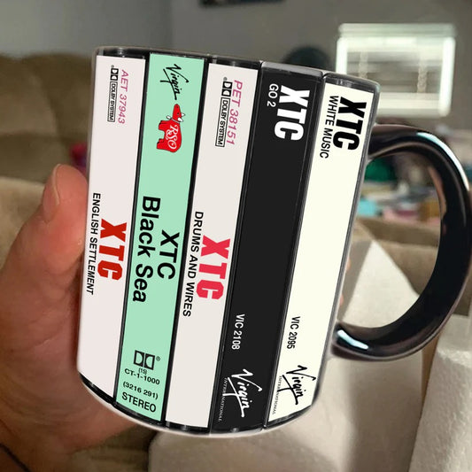 XTC Albums Cassette Collection Retro Accent Mug