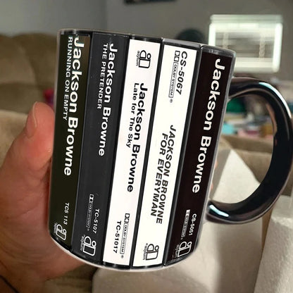 Jackson Browne Albums Cassette Retro Collection Accent Mug