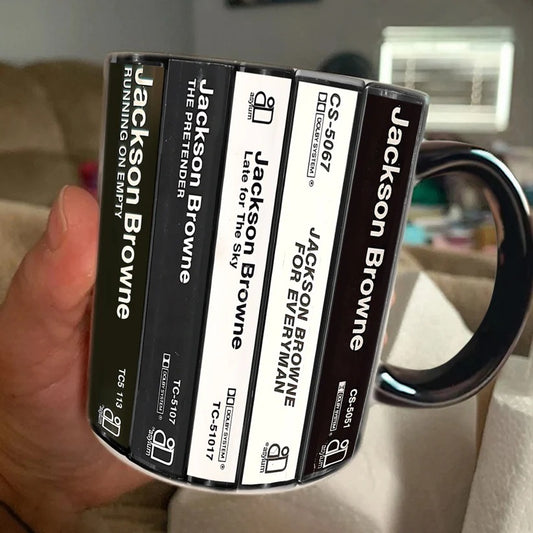 Jackson Browne Albums Cassette Retro Collection Accent Mug