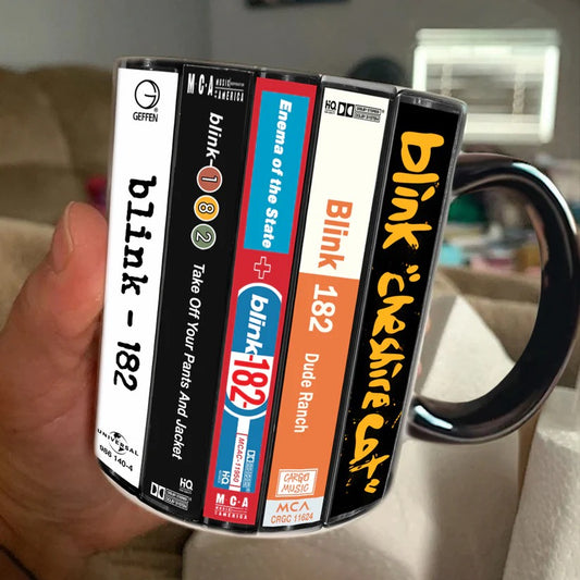 Blink-182 Albums Cassette Collection Retro Accent Mug