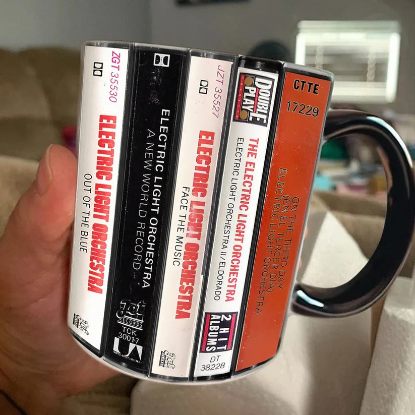 Electric Light Orchestra Albums Cassette Retro Accent Mug