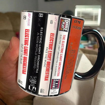 Electric Light Orchestra Albums Cassette Retro Accent Mug