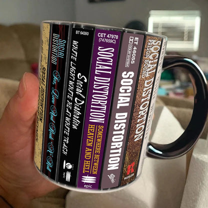 Social Distortion Albums Cassette Collection Retro Accent Mug