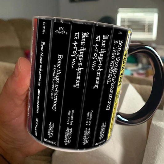 Bone Thugs-n-Harmony Albums Cassette Collection Retro Accent Mug