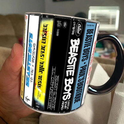 Beastie Boys Albums Cassette Collection Retro Accent Mug