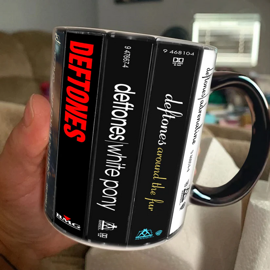 Deftones Albums Cassette Collection Retro Accent Mug