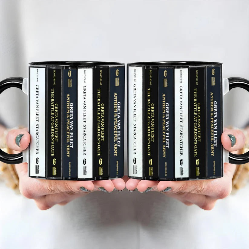 Greta Van Fleet Albums Cassette Collection Retro Accent Mug