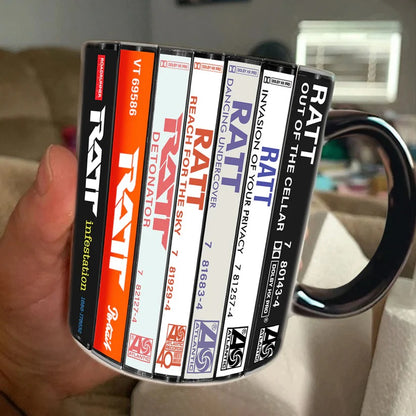 Ratt Albums Cassette Collection Retro Accent Mug