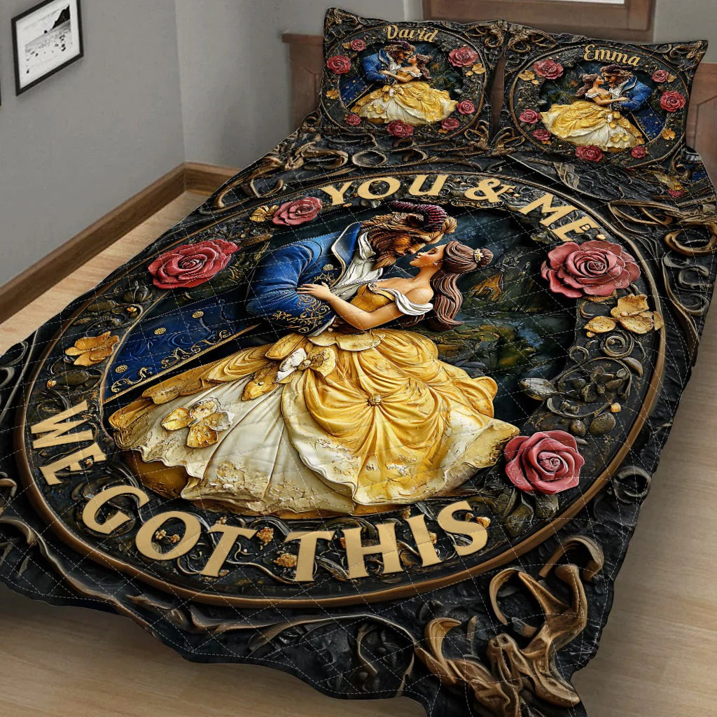 You & Me We Got This - Personalized Couple Bedding Set