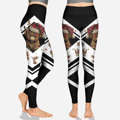 Personalized Cute Hightland Cow - Highland Cow Hoodie and Leggings