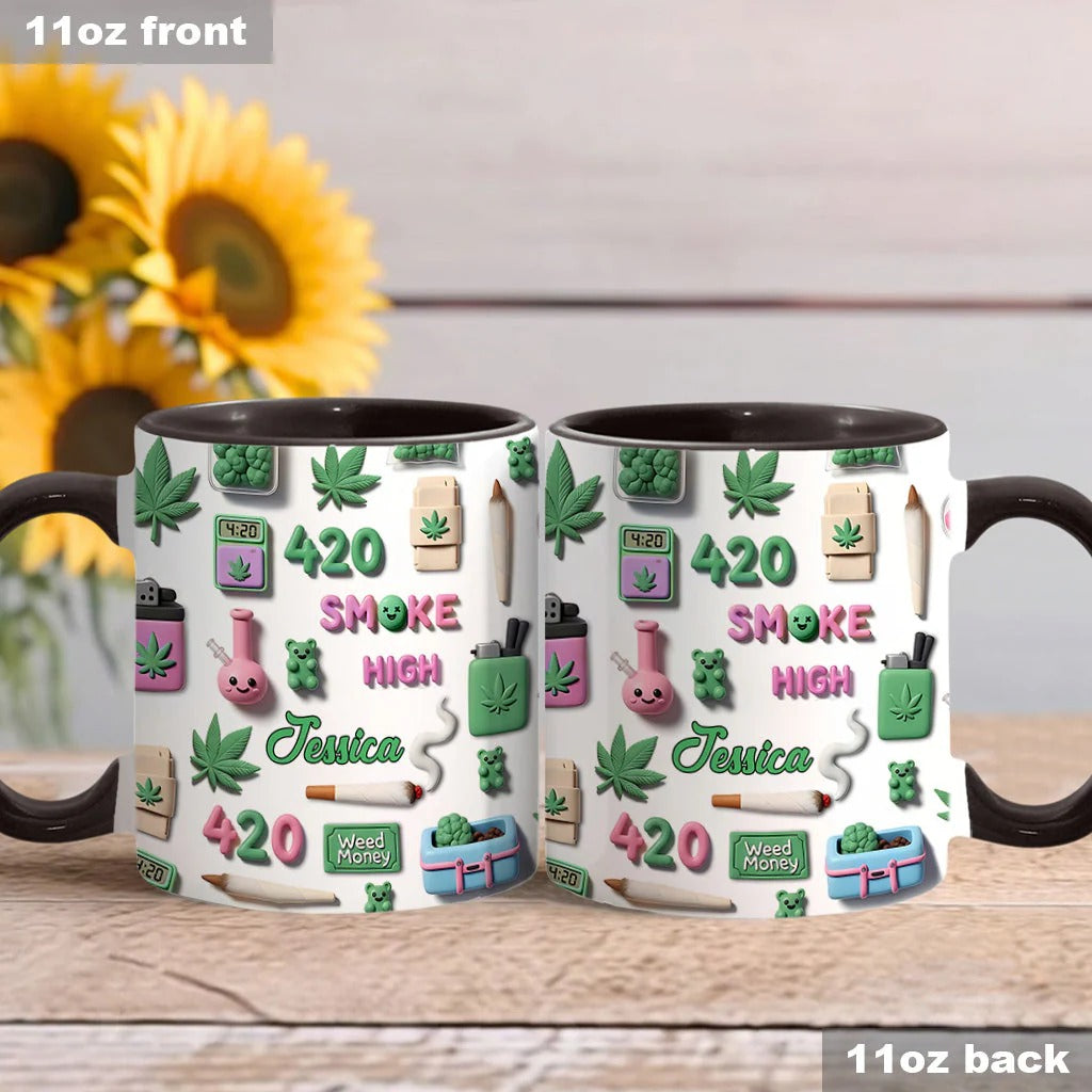 Stoner Chick, Personalized Weed Accent Mug