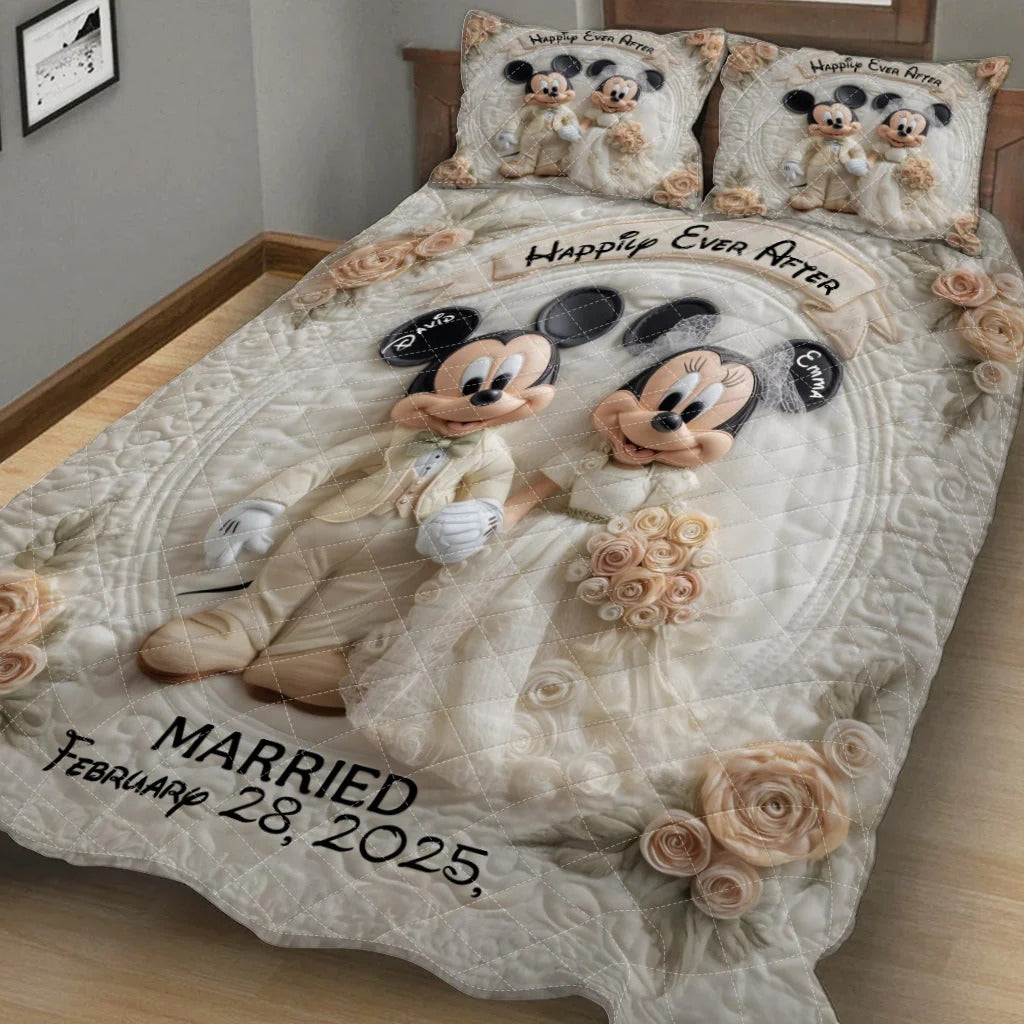 Happily Ever After - Personalized Couple Bedding Set