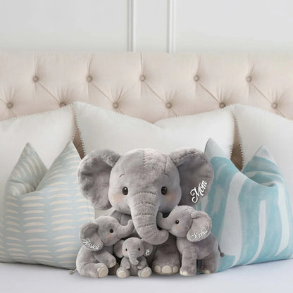 Mama Elephant - Personalized Mother Custom Shaped Pillow