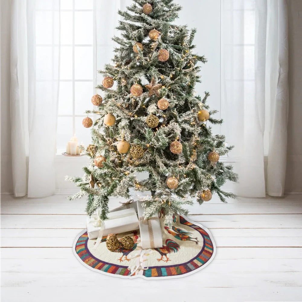 Love Chicken - Personalized Chicken Tree Skirt