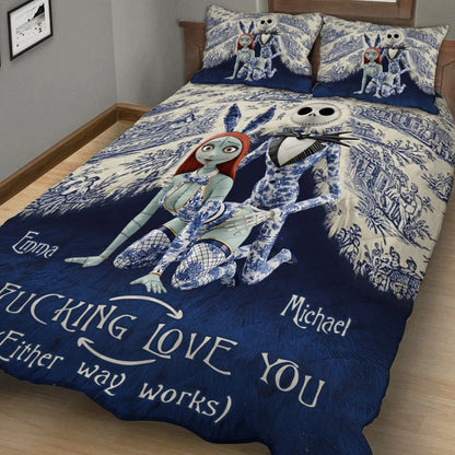 I Love You - Personalized Couple Bedding Set