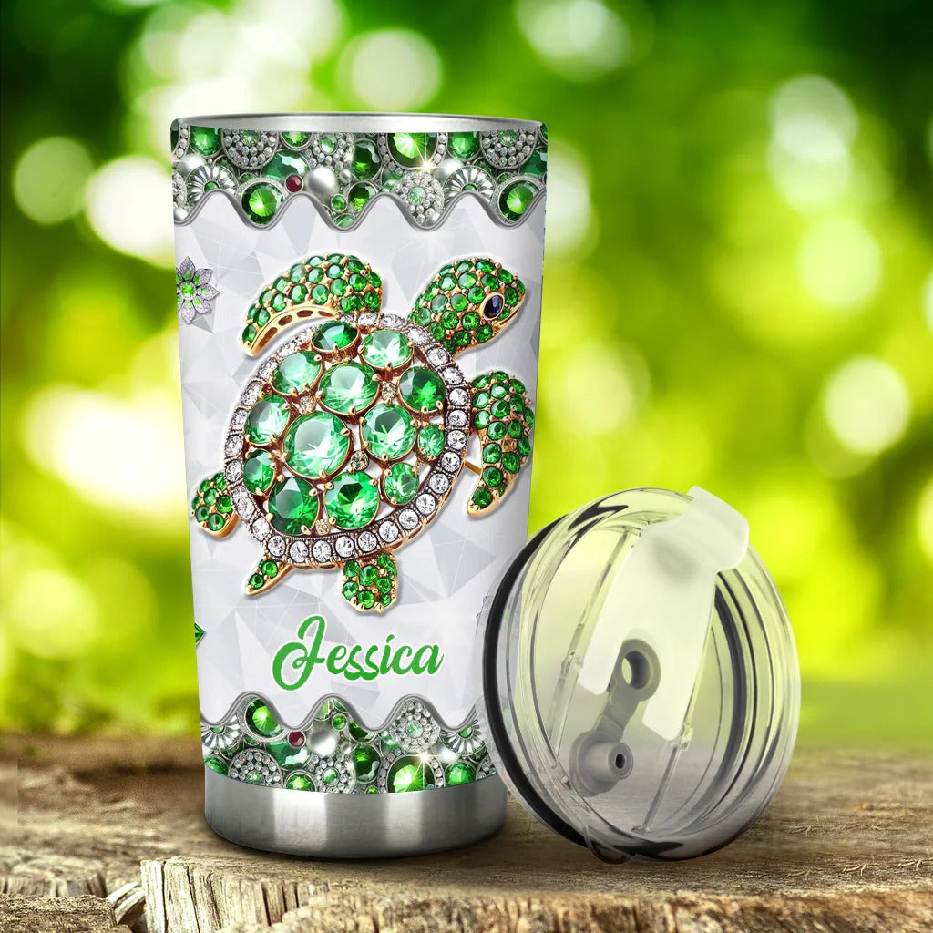 Personalized Love Turtles Tumbler