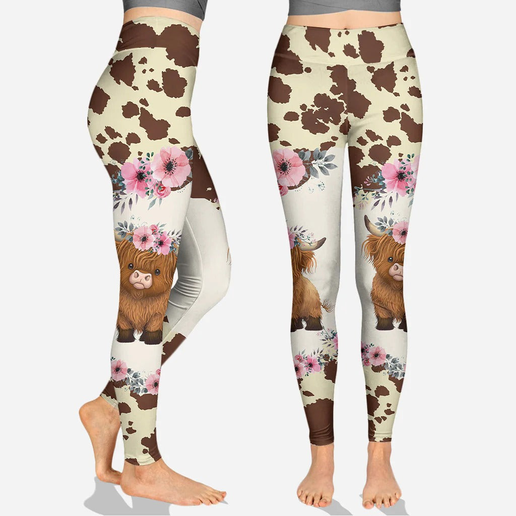 Just A Girl Who Loves Highland Cow - Personalized Hoodie and Leggings