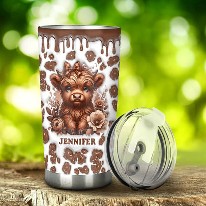 Personalized Beautiful Highland Cow Tumbler