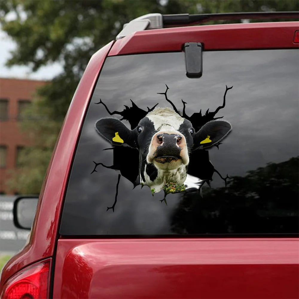 Dairy cow crack sticker cattle lover, Cows Decal