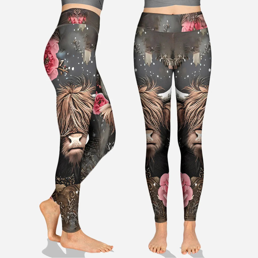 Love Highland Cows - Personalized Hoodie and Leggings