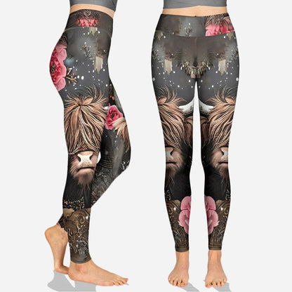 Love Highland Cows - Personalized Hoodie and Leggings