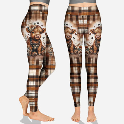 Love Highland Cows - Personalized Hoodie and Leggings