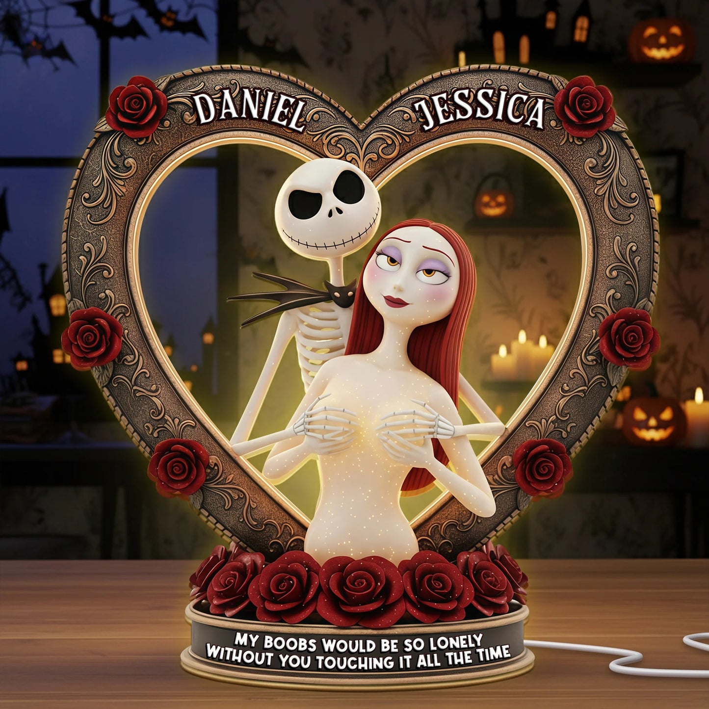 Spooky Couple Light Box - Personalized Gift For Couples