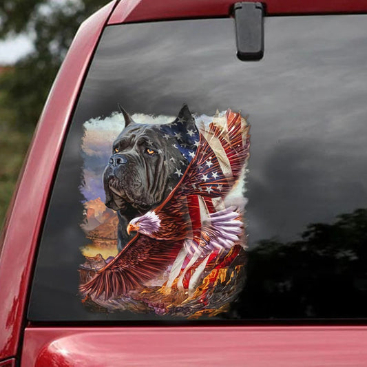 Dog America Car  Vinyl Decal, Dog Decal