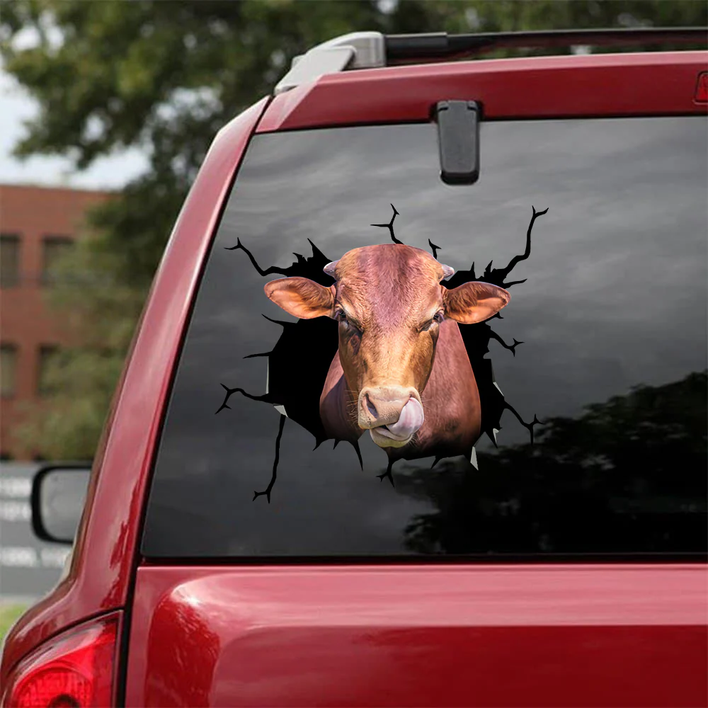 Beefmaster cow crack sticker cattle lover, Cows Decal