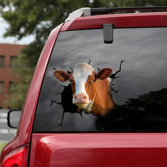 Dairy cattle crack car sticker cows lover, Cows Decal