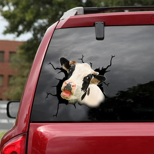 Dairy cattle crack car sticker cows lover/ Cows Decal