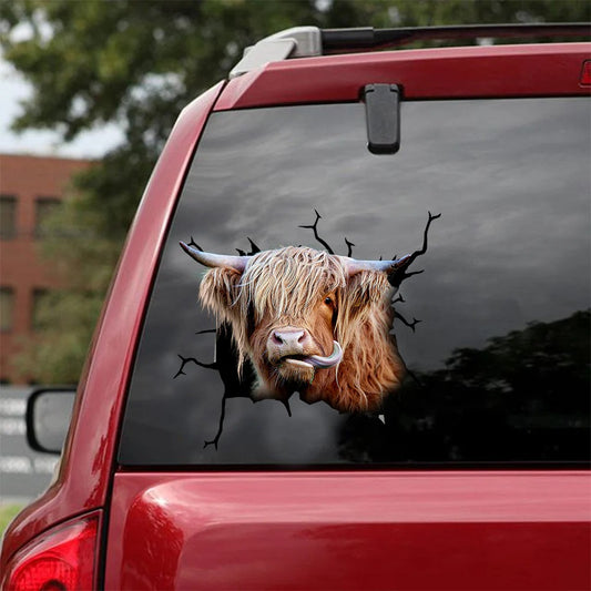 Highland cattle crack car sticker cows lover, Cows Decal