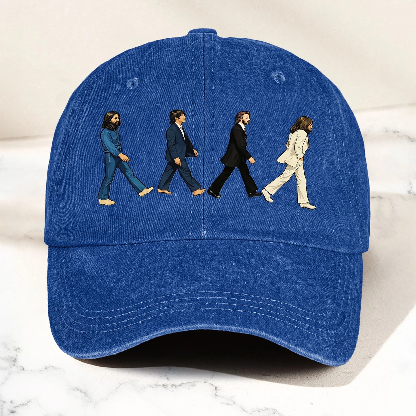 Abbey Road Denim Dad Cap - Retro Vintage Dad Cap Gift For Dad