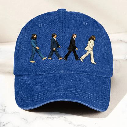 Abbey Road Denim Dad Cap - Retro Vintage Dad Cap Gift For Dad