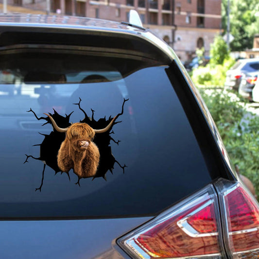 Cow Crack Sticker, Cow Sticker, Decal