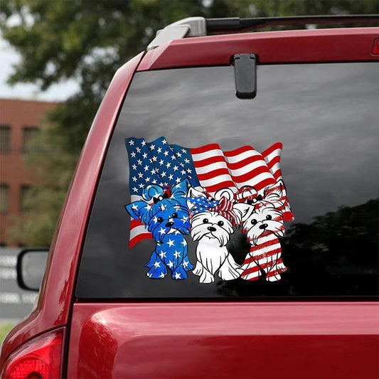 Funny Yorksire Dogs Vinyl Decal, Dog Decal