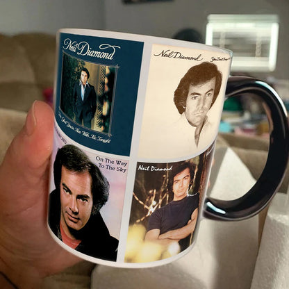 Neil Diamond Albums Cover Collection Retro Accent Mug