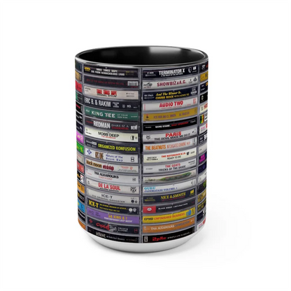 Classic 80s & 90s Hip Hop Tapes Cassette Accent Mug