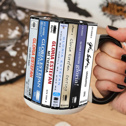 Miami Sound Machine Albums Cassette Collection Retro Accent Mug