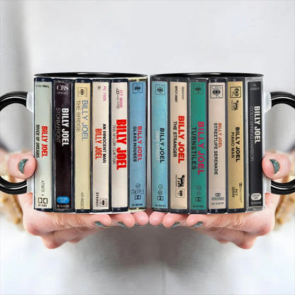 Billy Joel Albums Cassette Retro Collection Accent Mug