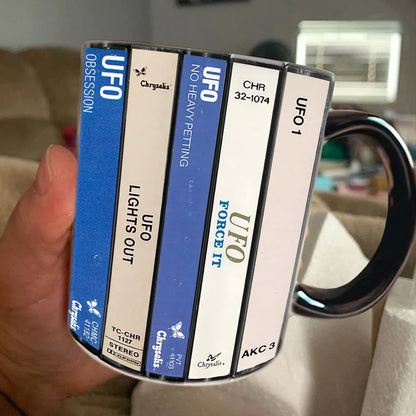 UFO Albums Cassette Collection Retro Accent Mug