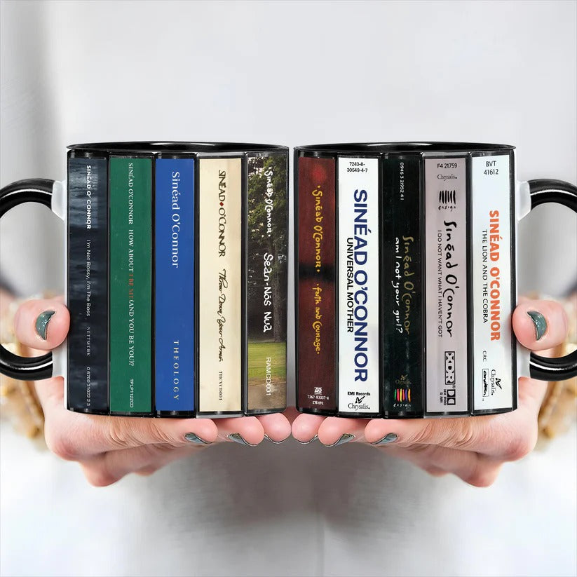 Sinéad O'Connor Albums Cassette Collection Retro Accent Mug
